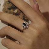 Clover Club Black Onyx Ring