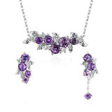 Violet Grapevine Amethyst Necklace and Earrings Set