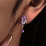 Violet Grapevine Amethyst Earrings