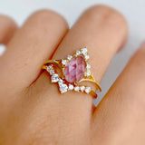 10K Yellow Gold - Nirvana Amethyst Ring - Size 7