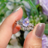 Floral Symphony Lavender Amethyst Ring Set