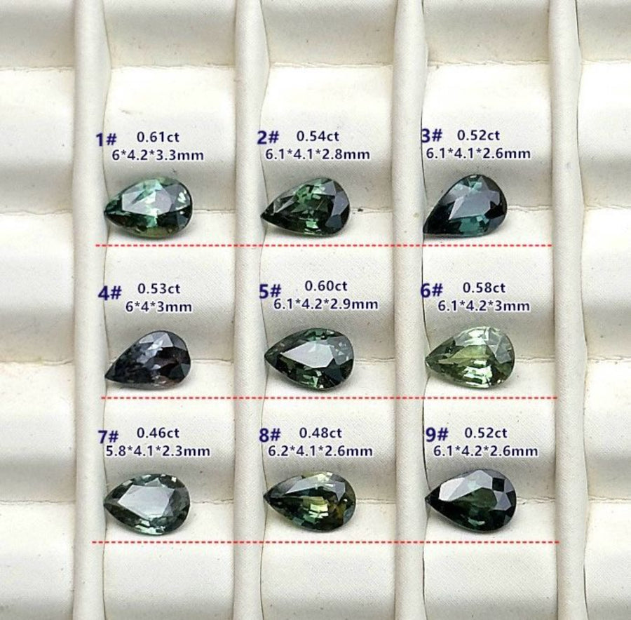 6x4mm Sapphire Pear Gemstone- Selection 1