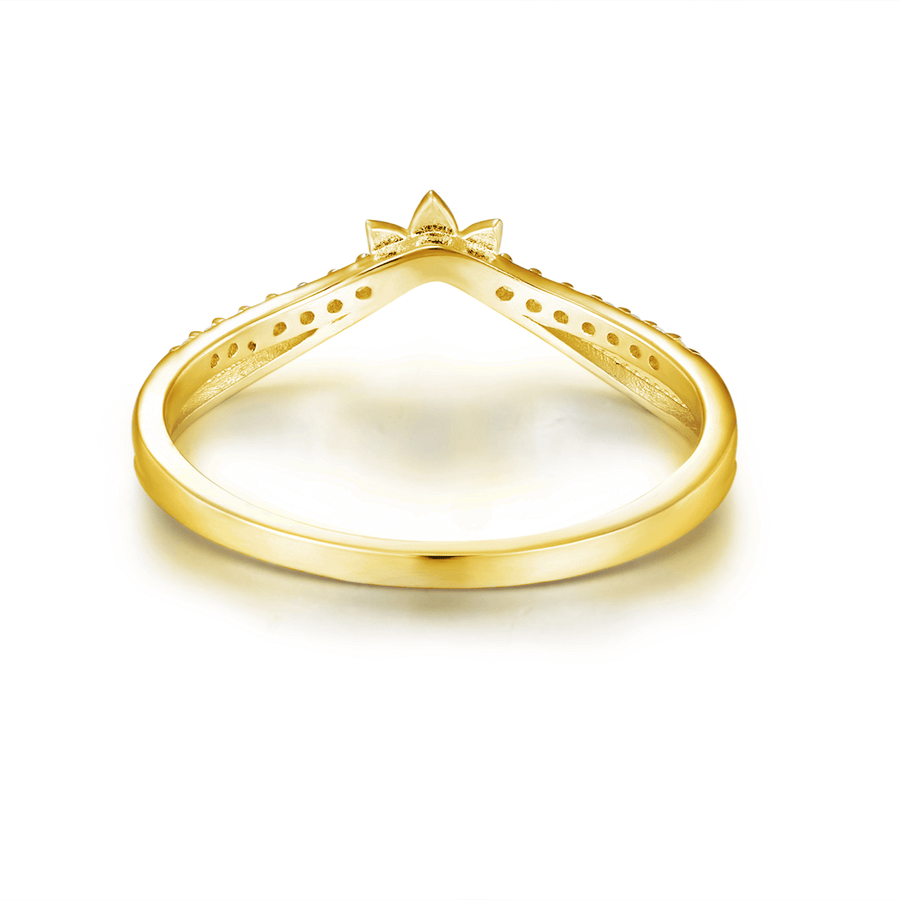 Abloom B Stacking Ring (Yellow Gold)