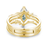 Sonoran Sunrise Moss Agate Ring Set (Yellow Gold)