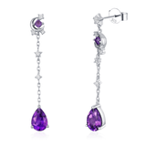 Moonbeam Nightfall Amethyst Earrings