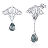 Cirrus Crest Moss Agate Earrings