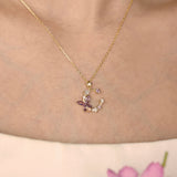 Monarch Butterfly Amethyst Set (Yellow Gold)