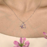 Monarch Butterfly Amethyst Opal Necklace