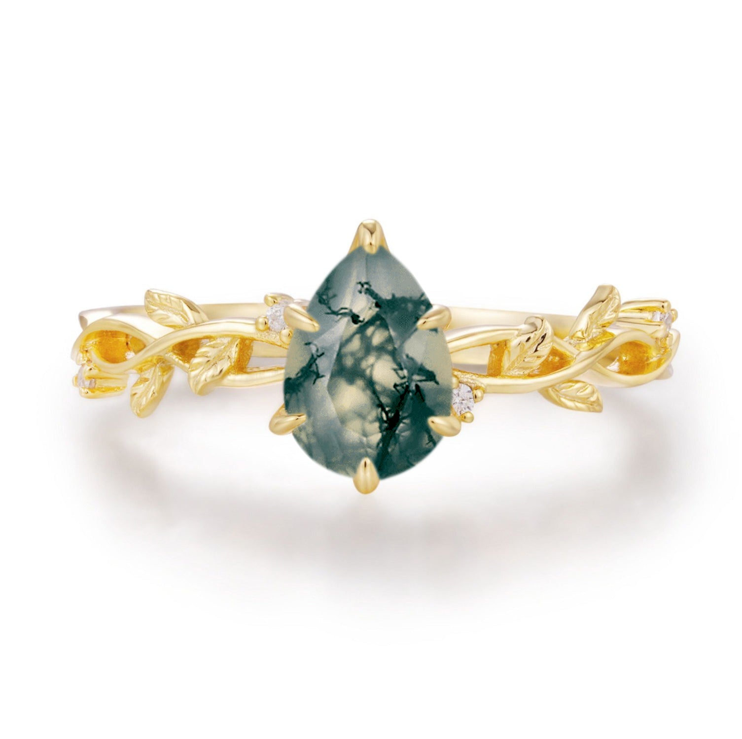 Everlasting Pear Moss Agate Ring©