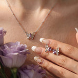 Sylphae Fairie Amethyst Necklace and Earrings Set