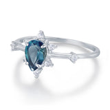 Gaia London Blue Topaz Ring