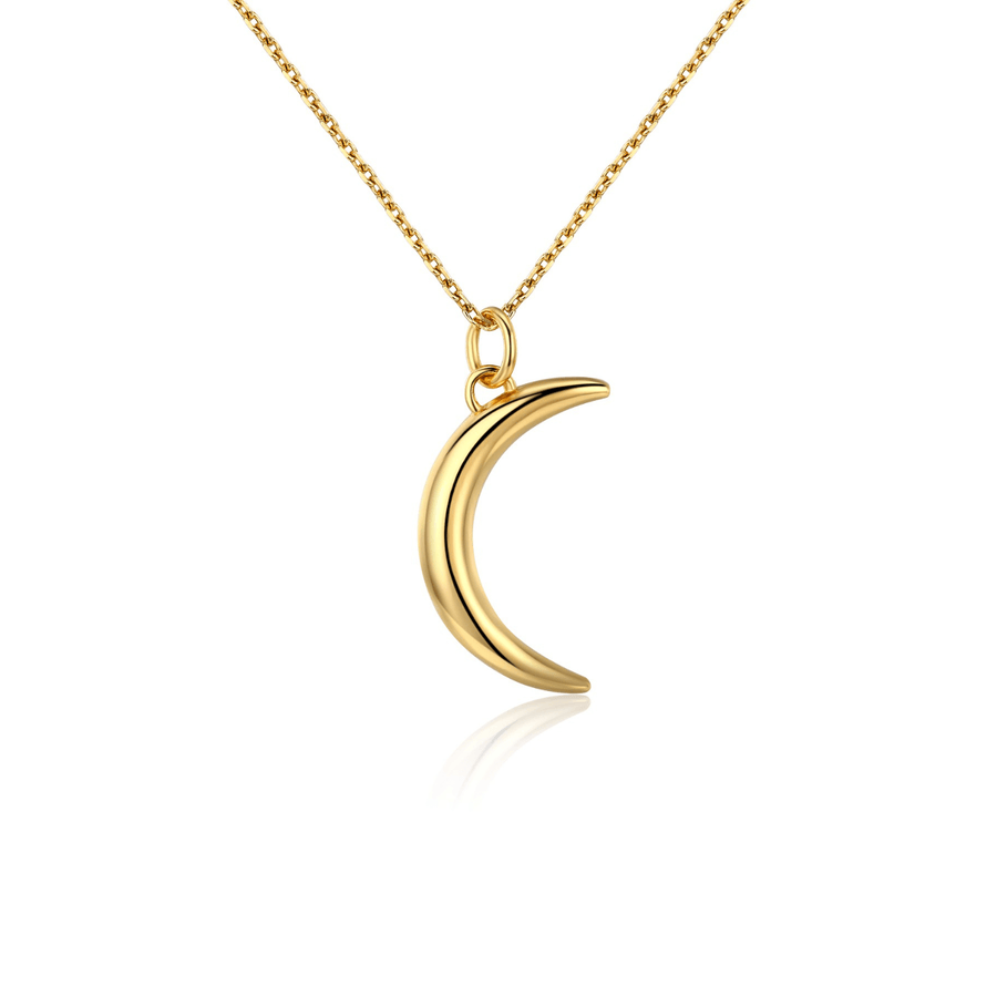 Golden Crescent Moon Necklace