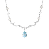 Seabreeze Serenity Blue Topaz Necklace