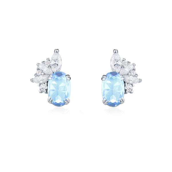 Twilight Star Sky Blue Topaz Earrings