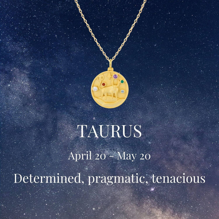 Taurus Zodiac Mantra Necklace