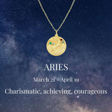 Aries Zodiac Mantra Necklace