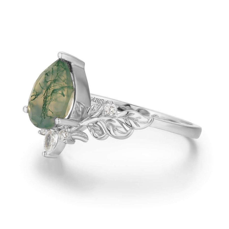 Dewdrop Moss Agate Ring©