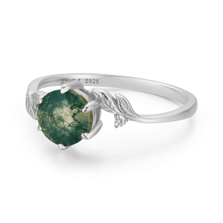 Evergreen Moss Agate Ring
