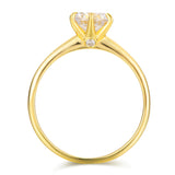 One Love Round Moissanite Yellow Gold Ring