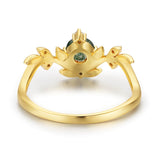 Willow Moss Agate Ring (Yellow Gold)©