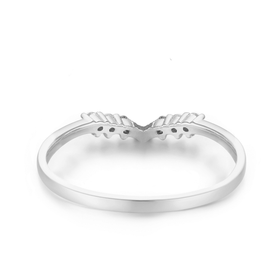 Hearty Heart Stacking Band (White Gold)