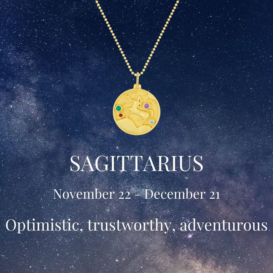 Sagittarius Zodiac Mantra Necklace