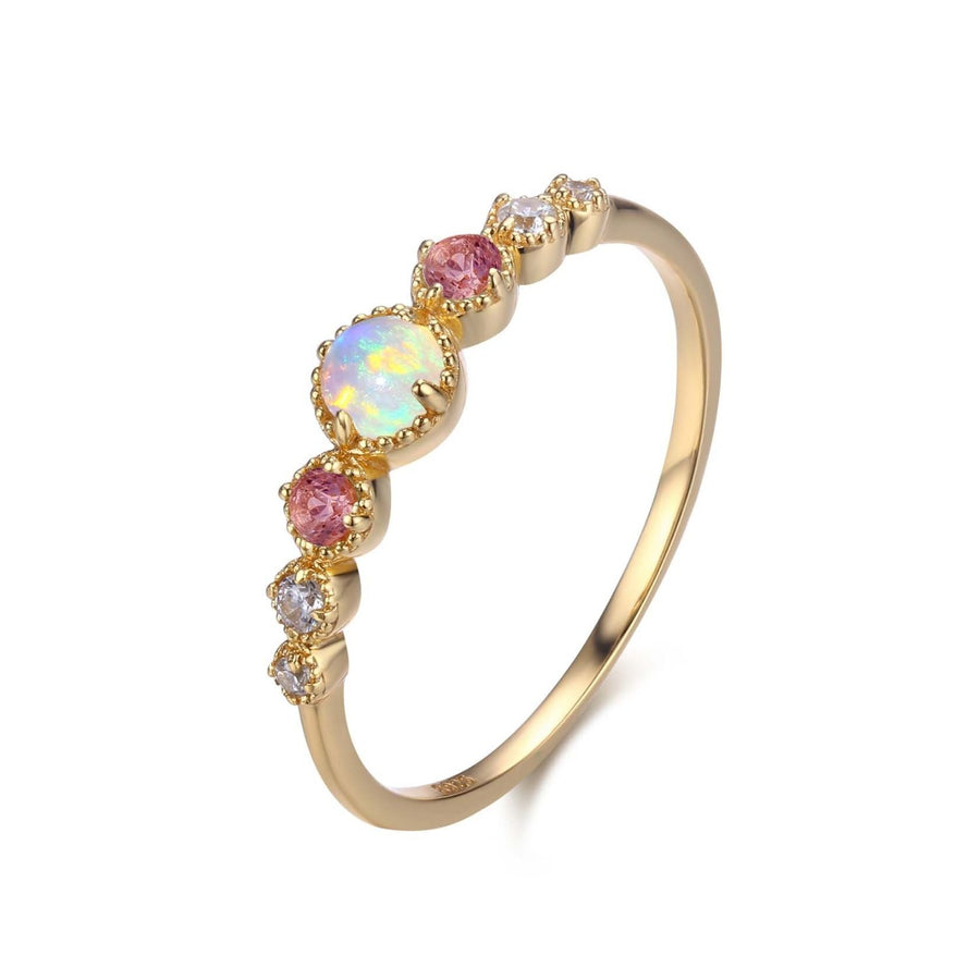 Divinity Opal Tourmaline Ring (Yellow Gold)