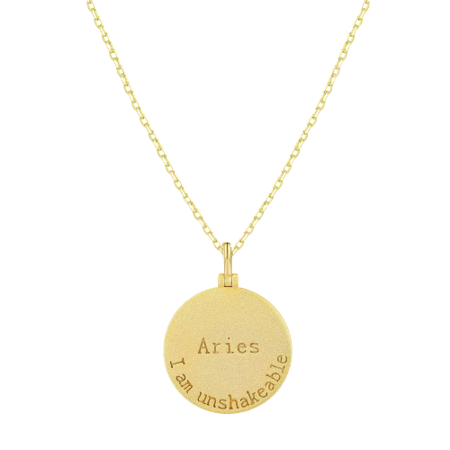 Aries Zodiac Mantra Necklace