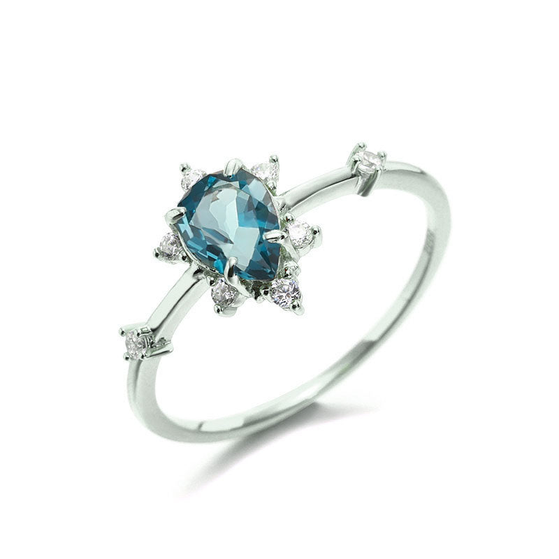 Gaia London Blue Topaz Ring