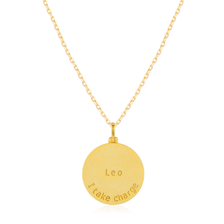 Leo Zodiac Mantra Necklace