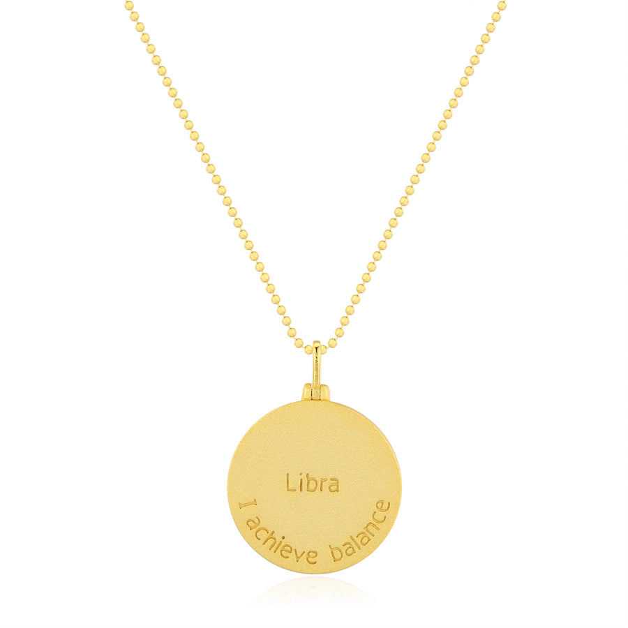 Libra Zodiac Mantra Necklace