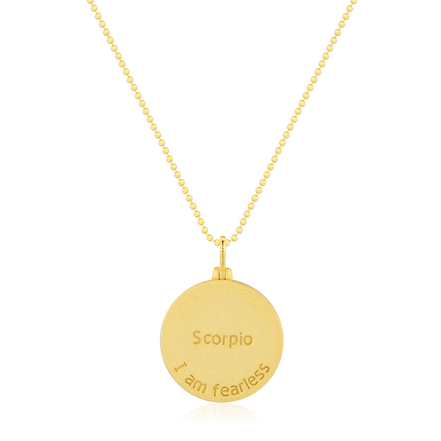 Scorpio Zodiac Mantra Necklace