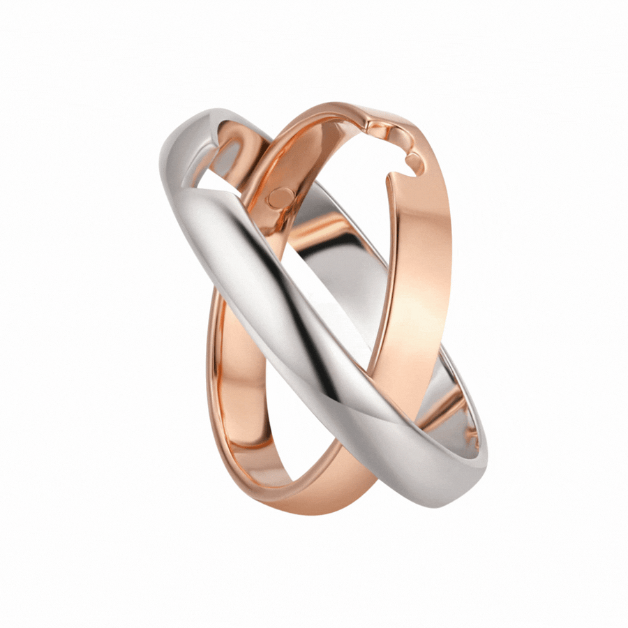 Interlocking online couple rings