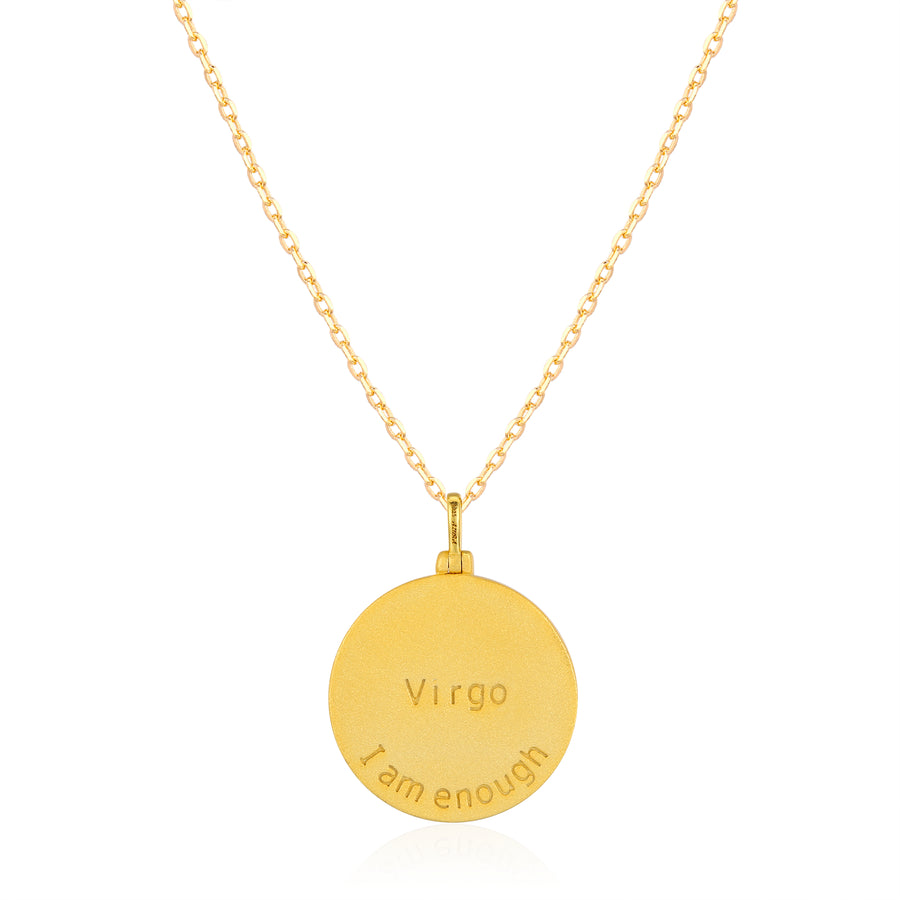 Virgo Zodiac Mantra Necklace