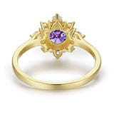 Desert Blossom Alexandrite Ring (10K Solid Yellow Gold)