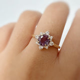 Desert Blossom Alexandrite Ring (10K Solid Yellow Gold)