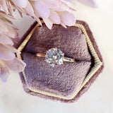 One Love Round Moissanite Yellow Gold Ring