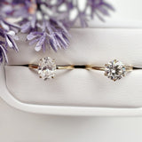 One Love Round Moissanite Yellow Gold Ring