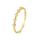 White Topaz Celestial Ring (Yellow Gold)
